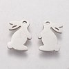 201 Stainless Steel Bunny Charms STAS-Q201-T135-2