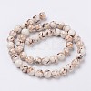Sea Shell and Synthetic Turquoise Assembled Beads Strands G-G758-08-10mm-2