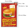 Vintage Metal Tin Sign AJEW-WH0157-034-2