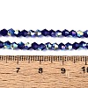 AB Color Plated Transparent Glass Beads Strands GLAA-G127-01-01Q-2