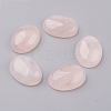 Natural Rose Quartz Flat Back Cabochons G-G741-18x25mm-21-1