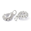 Brass Cubic Zirconia Charms ZIRC-C022-10P-2