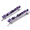 Platinum Plated Alloy French Hair Barrettes PHAR-T003-01C-1