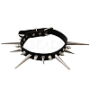 Punk Rock Style Alloy Spiked Cone Rivet Imitation Leather Chocker Necklaces NJEW-WH20011-10P-01-1