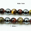 Natural Tiger Iron & Synthetic Hematite Beads Strands G-H1581-12mm-2
