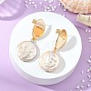Natural Baroque Keshi Pearl Stud Dangle Earring EJEW-JE07134-1