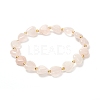 Heart Beads Stretch Bracelet for Girl Women BJEW-JB06938-01-1