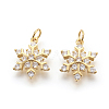 Brass Micro Pave Cubic Zirconia Pendants KK-F774-10-NR-2