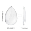 Transparent Teardrop Glass Cabochons GGLA-R024-30x20-2