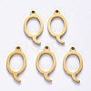PVD Vacuum Plating 201 Stainless Steel Charms STAS-R105-Q-G-2