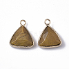 Natural Tiger Eye Pendants G-S359-029C-2