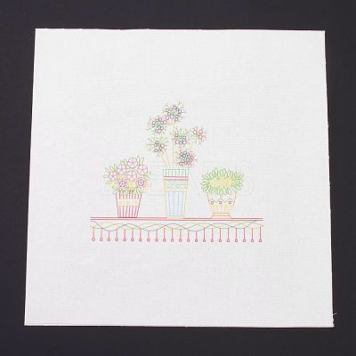 DIY Embroidery Fabric with Eliminable Pattern DIY-P032-B06-1