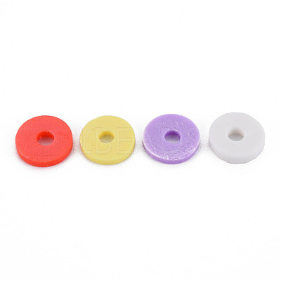 Handmade Polymer Clay Beads Strands CLAY-R089-8mm-T022-1