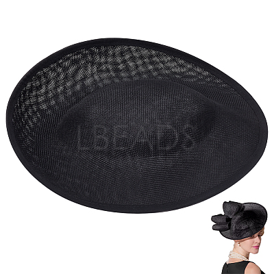 Linen Mini Hat Fascinator Base AJEW-WH0561-32A-1