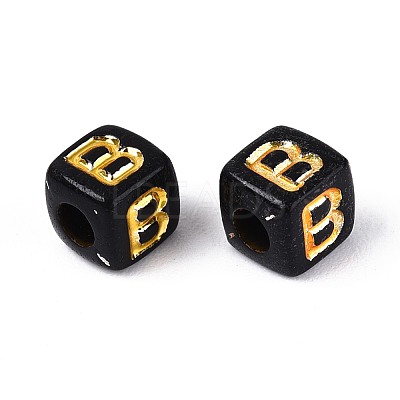 Opaque Acrylic Beads SACR-T035-20B-1