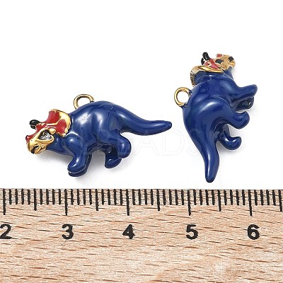 304 Stainless Steel Enamel Pendants STAS-A139-02B-G-1
