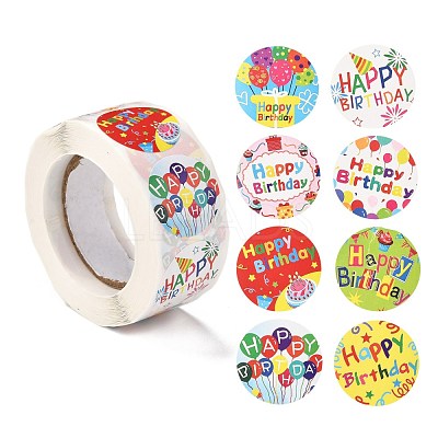 Birthday Themed Pattern Self-Adhesive Stickers DIY-E023-08D-1