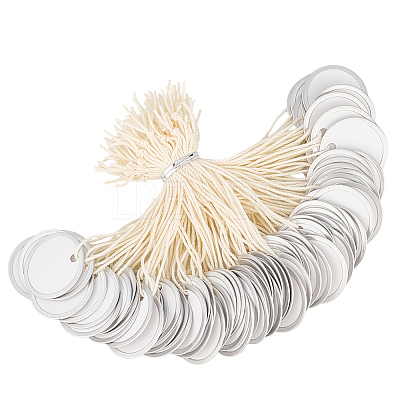100Pcs Blank Round Paper Price Tags AJEW-BC0010-88B-1