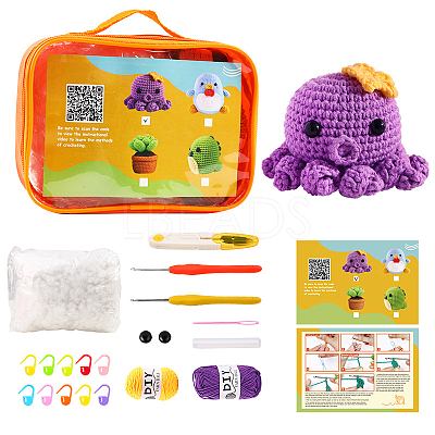 DIY Octopus Knitting Kits X1-DOLL-PW0016-01H-1