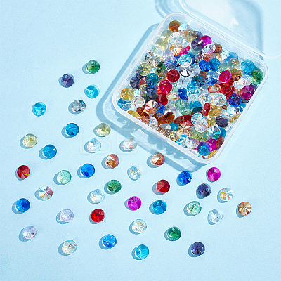 200Pcs Glass Charms RGLA-SP0001-03C-1