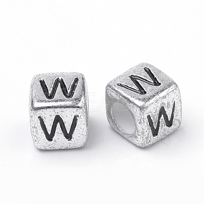 Plated Acrylic Beads PB43C9308-W-1