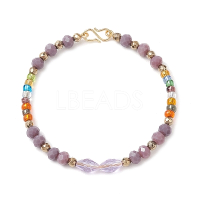 Glass Beaded Bracelets for Women BJEW-JB12137-03-1