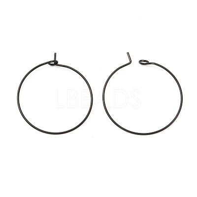 316L Surgical Stainless Steel Hoop Earring Findings STAS-D164-01B-1