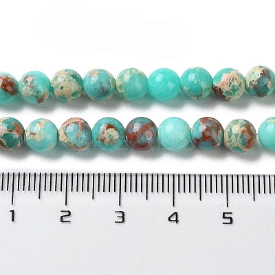 Synthetic Imperial Jasper Dyed Beads Strands G-D077-A01-01C-1