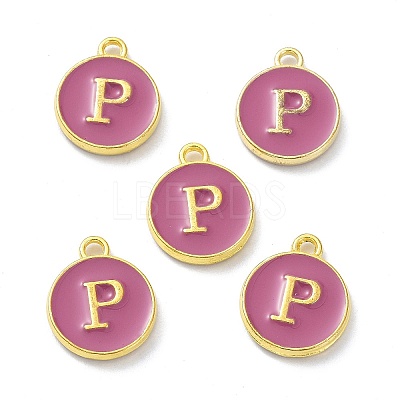Golden Plated Alloy Enamel Charms ENAM-XCP0001-13P-1