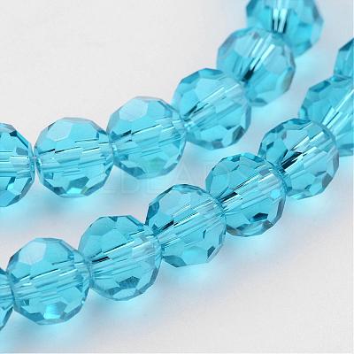 Transparent Glass Bead Strands GLAA-G013-10mm-49-1