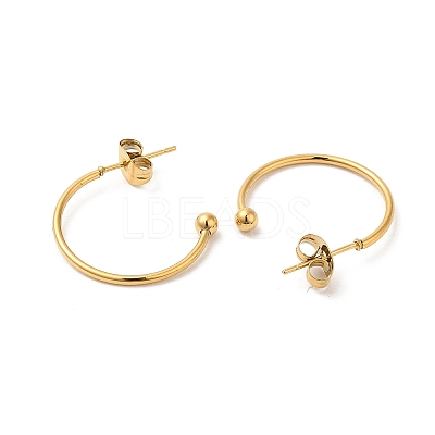 304 Stainless Steel Stud Earring X-EJEW-H134-02C-G-1