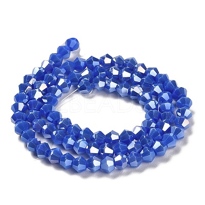 Opaque Solid Color Electroplate Glass Beads Strands LS-GLAA-F029-P4mm-A11-1