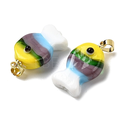 Handmade Lampwork Pendants LAMP-A007-01G-05-02-1