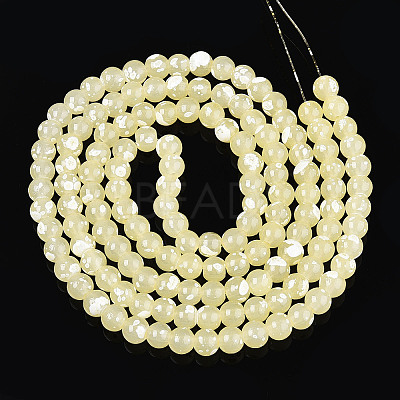 Baking Paint Glass Beads Strands DGLA-N015-6mm-08-1