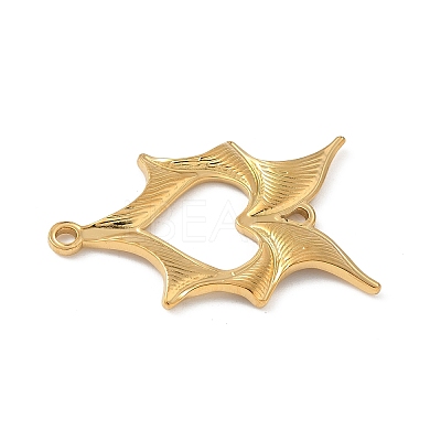 304 Stainless Steel Bat Wings Heart Links Connector Charms STAS-S186-13G-1