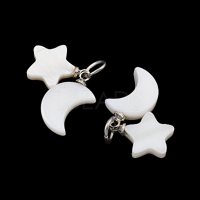 Natural Shell Pendants PALLOY-JF05787-1