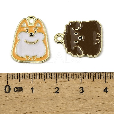 Alloy Enamel Pendants FIND-I064-04G-02-1