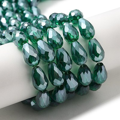 Electroplate Glass Beads Strands EGLA-R008-15x10mm-2-1