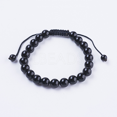 Adjustable Nylon Cord Braided Bead Bracelets BJEW-F308-55A-1