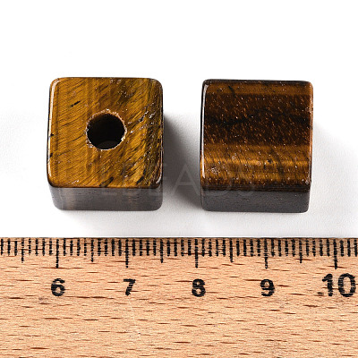 Natural Tiger Eye European Beads G-N345-07A-02-1