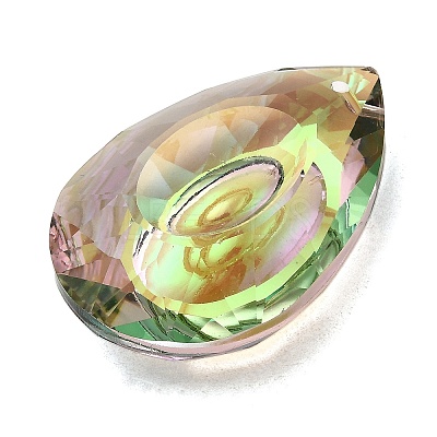 Electroplated Glass Pendants GLAA-G122-07D-1