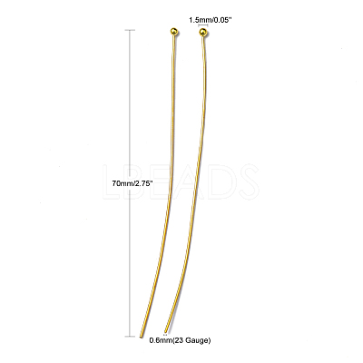 Brass Ball Head Pins X-RP0.6x70mm-G-1