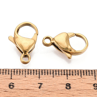 304 Stainless Steel Lobster Claw Clasps X-STAS-T065-17mm-34G-1