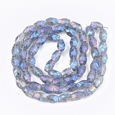 Electroplate Glass Beads Strands EGLA-T018-02-C01-1