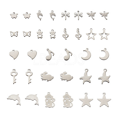 304 Stainless Steel Pendants STAS-TA0002-12P-1