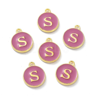Golden Plated Alloy Enamel Charms ENAM-XCP0001-13S-1