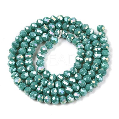 Electroplate Glass Beads Strands EGLA-A044-P4mm-B31-1