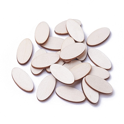 Undyed Wood Cabochons WOOD-I004-46-1