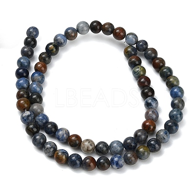 Natural Dumortierite Beads Strands X-G-F826-A01-6mm-1