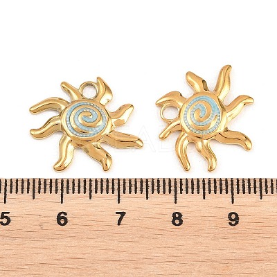 304 Stainless Steel Enamel Pendants STAS-K293-27G-01-1
